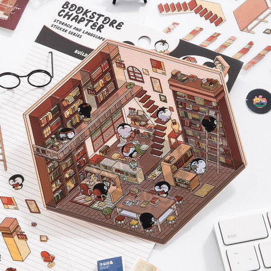 Könyvesbolt - matricajelenet Simno 1 darabos kirakó puzzle (SN-6941776312512) - puzzlegarden