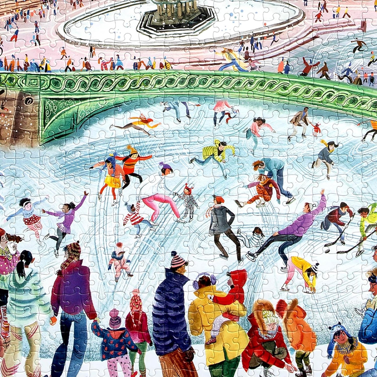 Korcsolyázók New Yorkban Eeboo 1000 darabos kirakó puzzle (EB-PZT743) - puzzlegarden