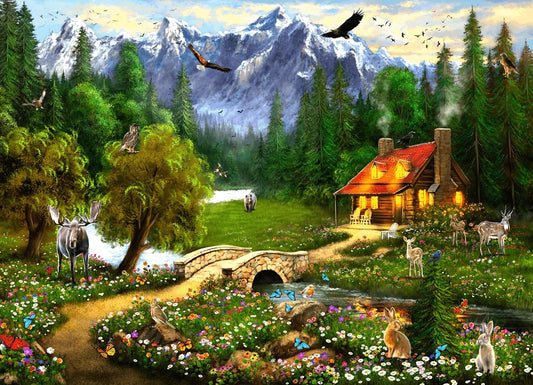Középkori házikó Brain Tree 1000 darabos kirakó puzzle (BT - 2102044) - puzzlegarden