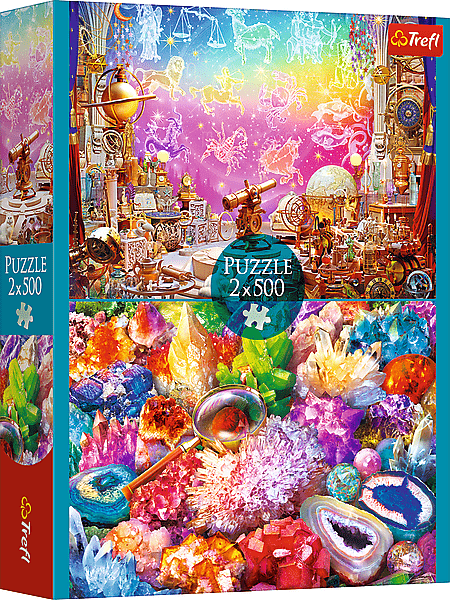 Kozmosz és Kristályok - 2x500 Trefl 500 darabos kirakó puzzle (TR - 37499 5900511374995) - puzzlegarden