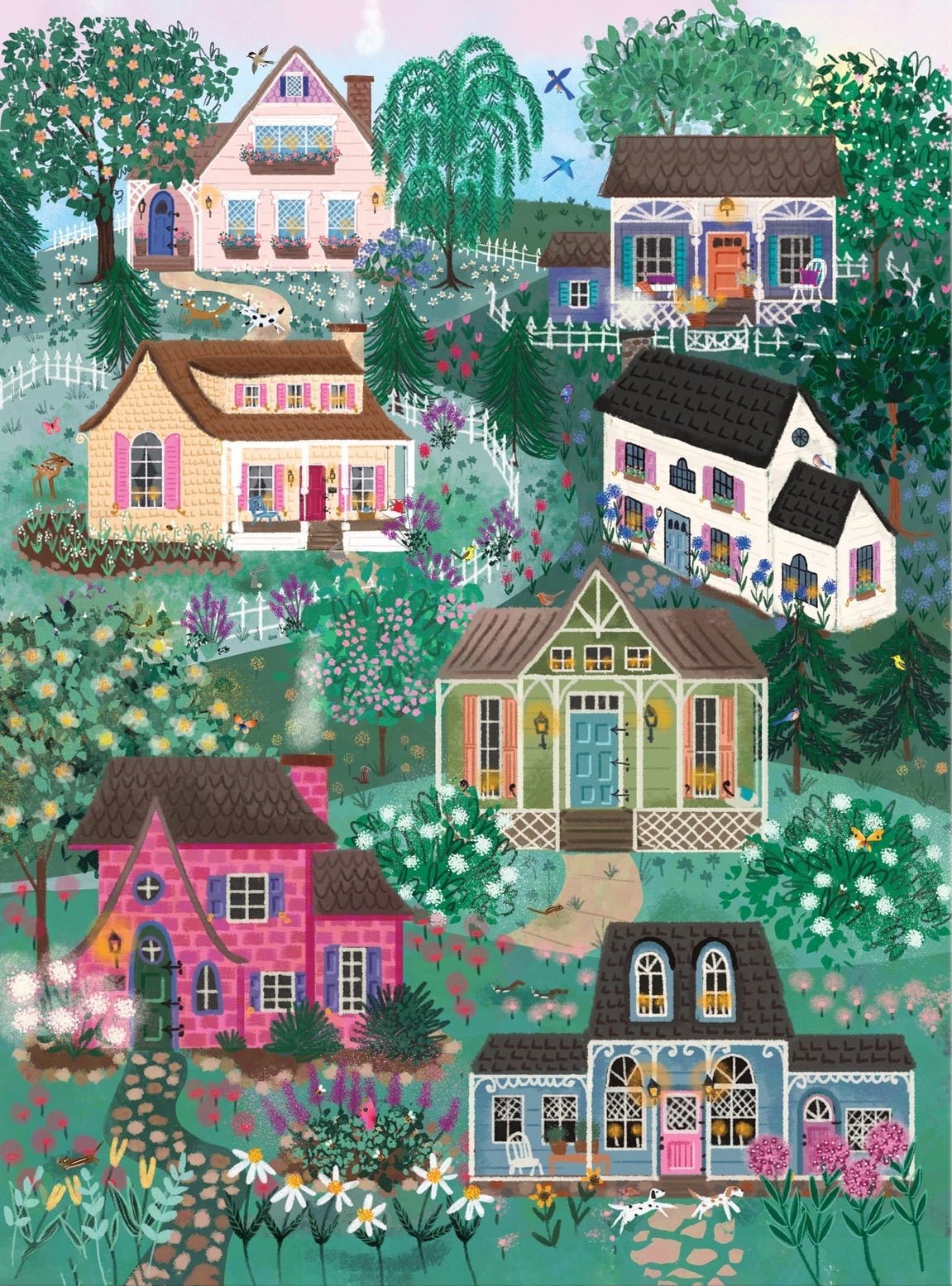 Kunyhók a dombtetőn Galison 1000 darabos kirakó puzzle (GA-9780735383562) - puzzlegarden