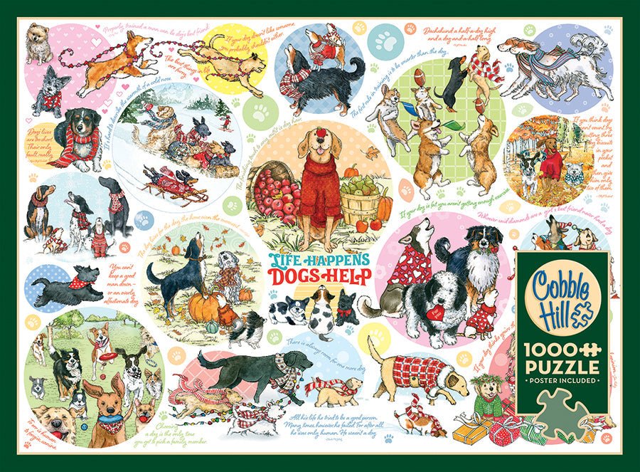 Kutyagondolatok Cobble Hill 1000 darabos kirakó puzzle (CH-40336) - puzzlegarden