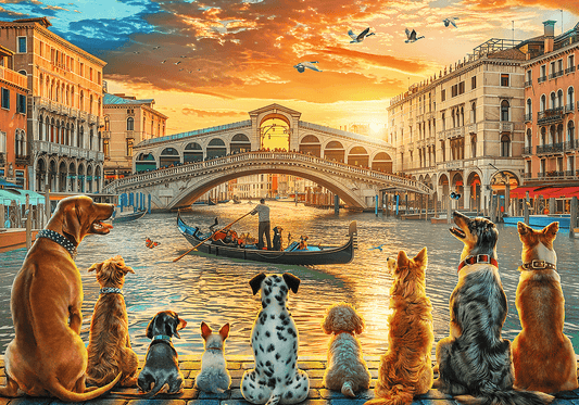 Kutyák Velencében Trefl 1000 darabos kirakó puzzle (TR - 10944) - puzzlegarden