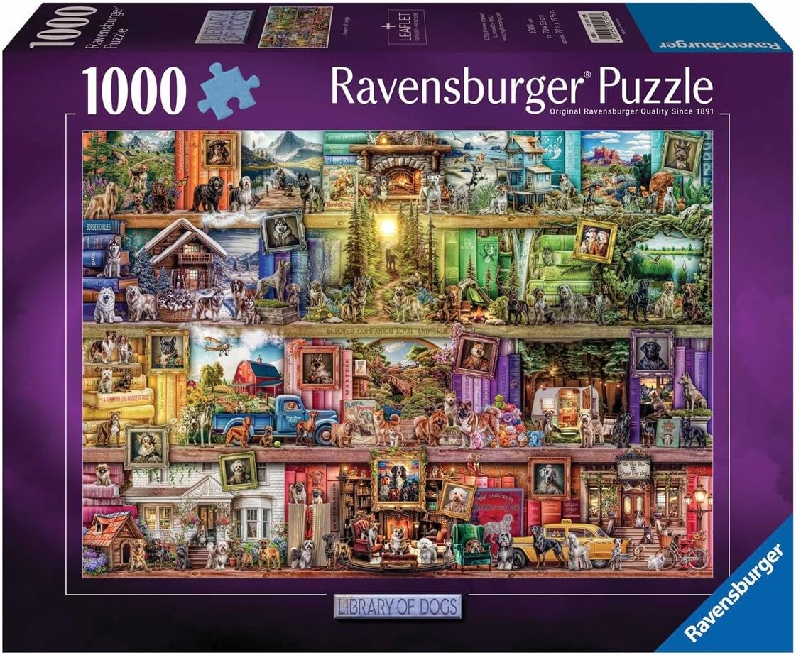 Kutyakönyvtár Ravensburger 1000 darabos kirakó puzzle (RA - 12001259 4005555012597) - puzzlegarden