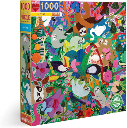 Lajhárok Eeboo 1000 darabos kirakó puzzle (EB-PZTSLO 689196508080) - puzzlegarden