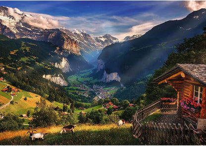 Lauterbrunnen - völgy, Svájc Trefl 1000 darabos kirakó puzzle (TR - 10821 5900511108217) - puzzlegarden