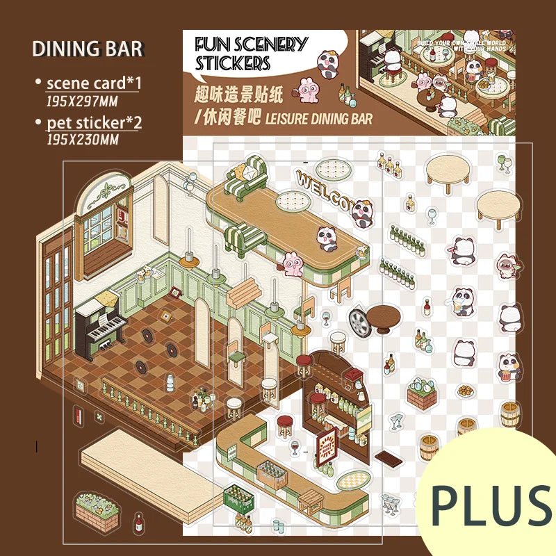 Lazulós bár és bisztró - matricajelenet Simno 1 darabos kirakó puzzle (SN-6941776318262) - puzzlegarden