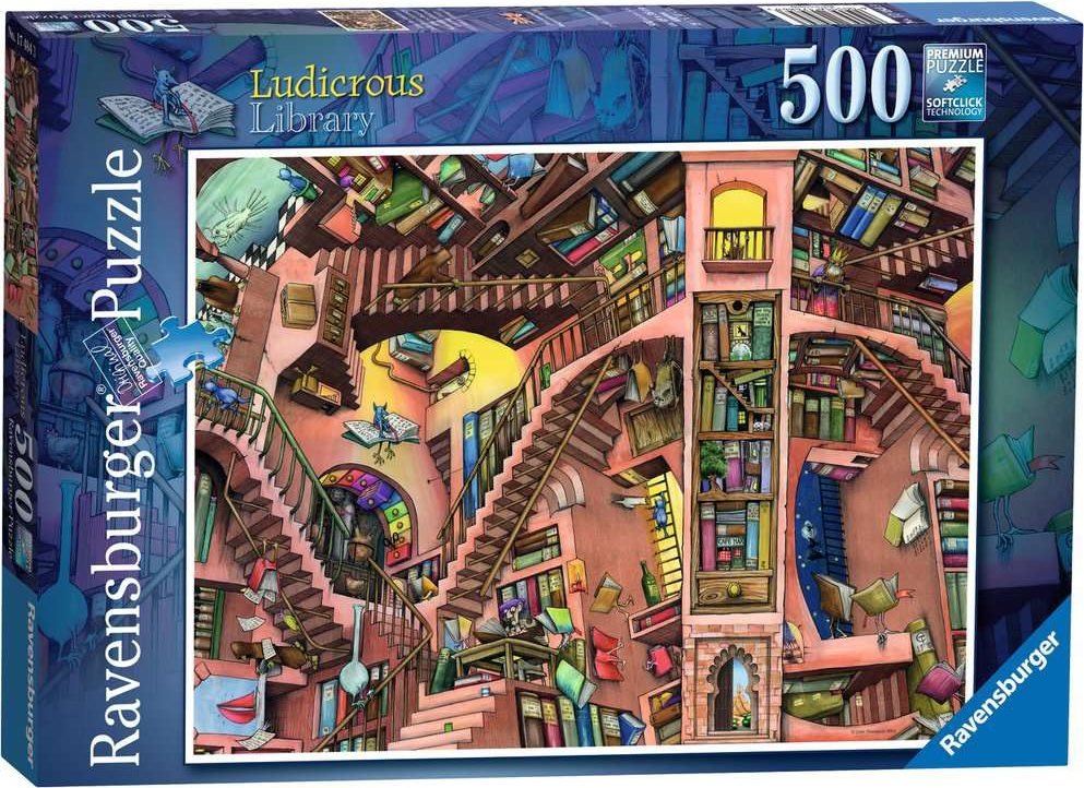 Lehetetlen Könyvtár Ravensburger 500 darabos kirakó puzzle (RA-17484 4005556174843) - puzzlegarden