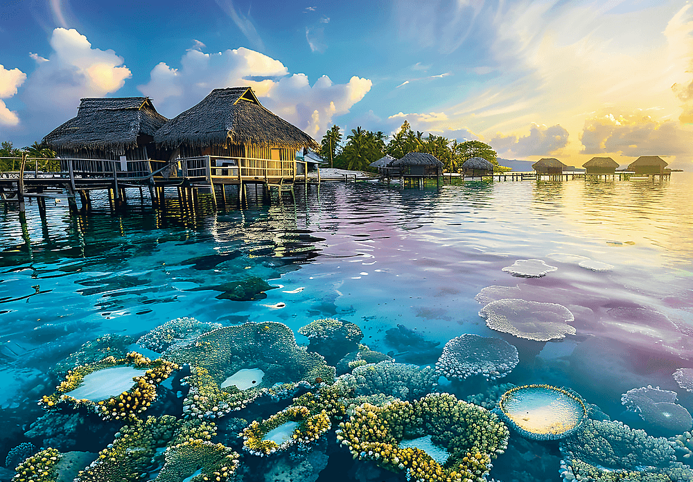 Lélegzetelállító lagúna Trefl 1000 darabos kirakó puzzle (TR-USA_99287) - puzzlegarden