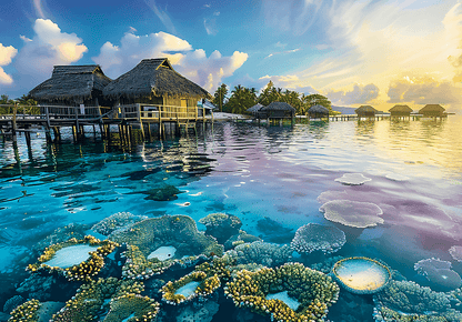 Lélegzetelállító lagúna Trefl 1000 darabos kirakó puzzle (TR-USA_99287) - puzzlegarden