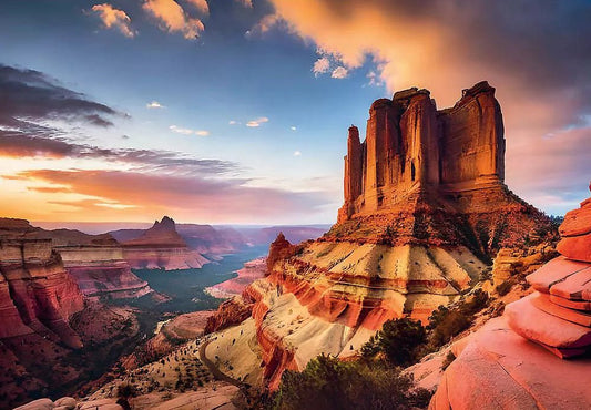 Lélegzetelállító sivatagi tanúhegy Trefl 1000 darabos kirakó puzzle (TR-USA_99297) - puzzlegarden