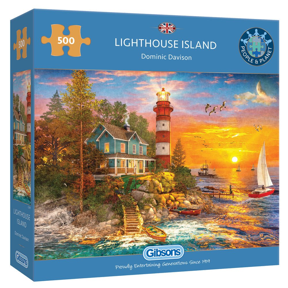 Lighthouse Island Gibsons 500 darabos kirakó puzzle (G - G3147 5012269031478) - puzzlegarden