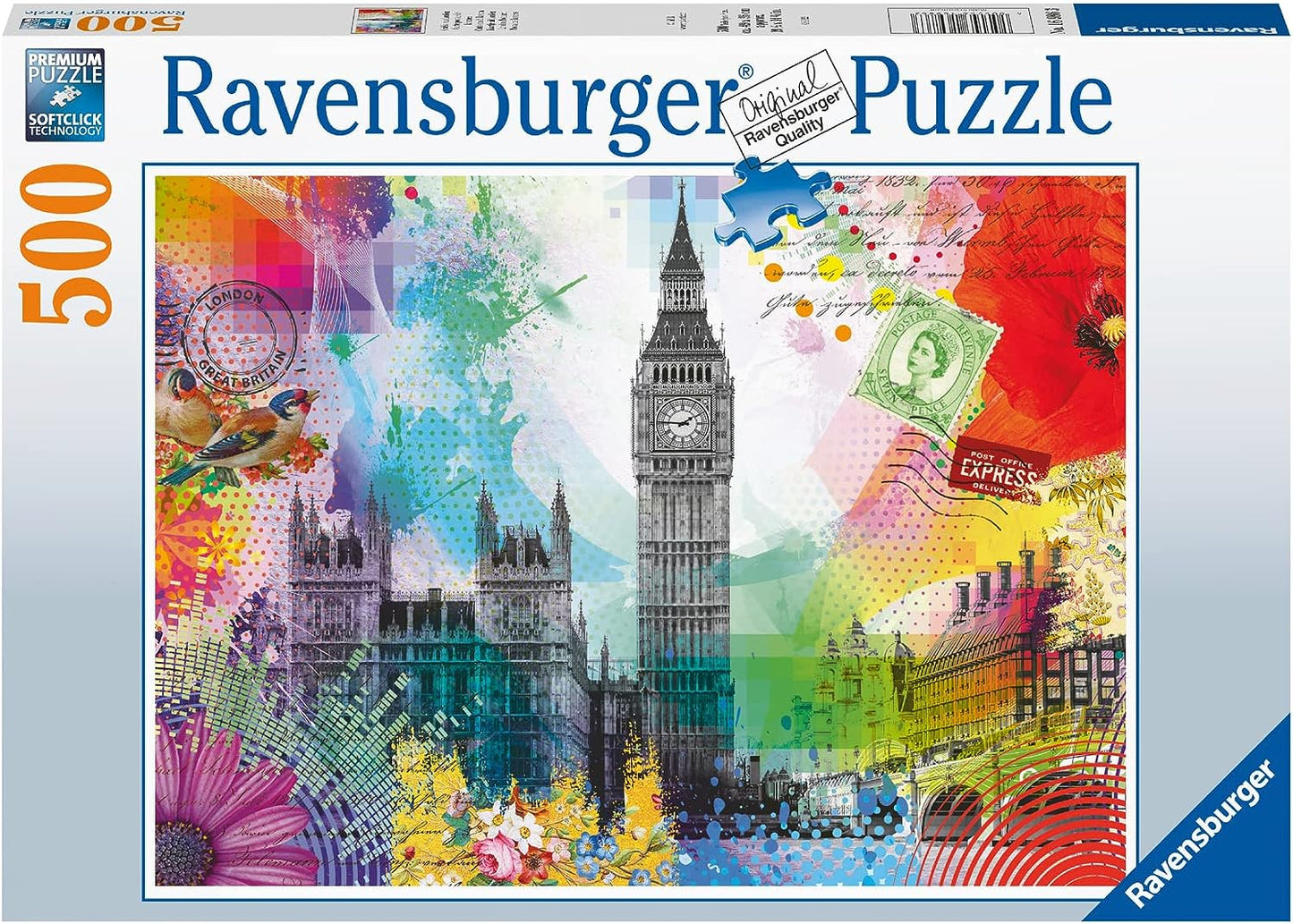 London Képeslap Ravensburger 500 darabos kirakó puzzle (RA-16986 4005556169863) - puzzlegarden
