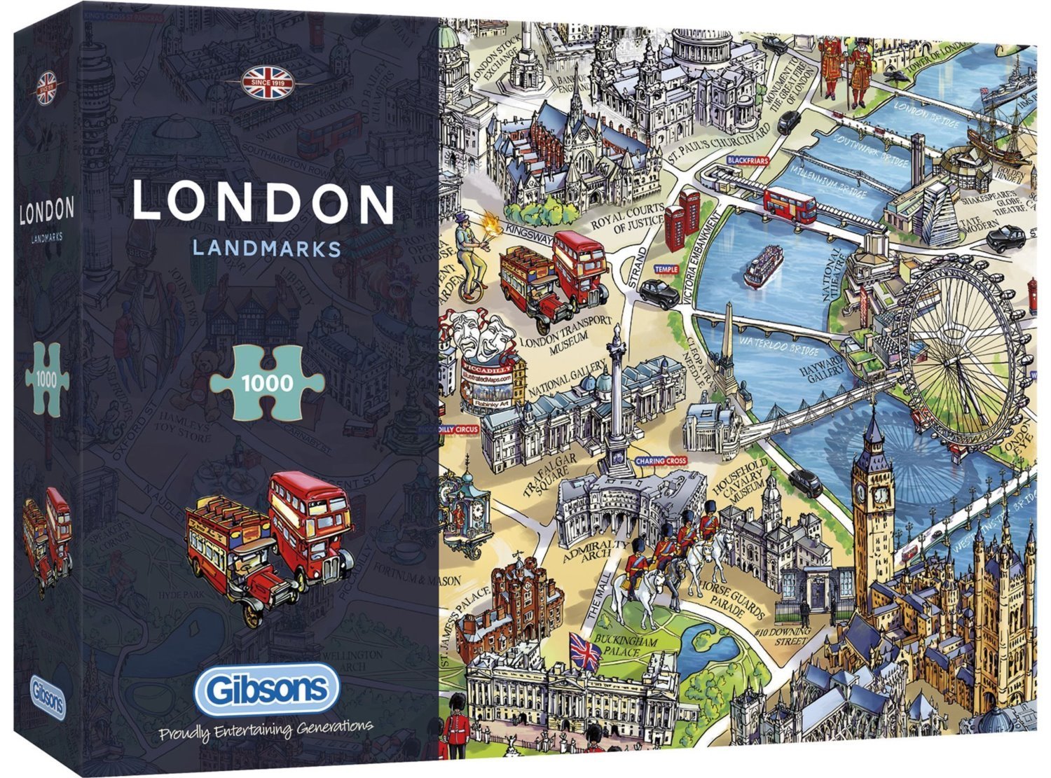 London Nevezetességei Gibsons 1000 darabos kirakó puzzle (G-G7066 5012269070668) - puzzlegarden