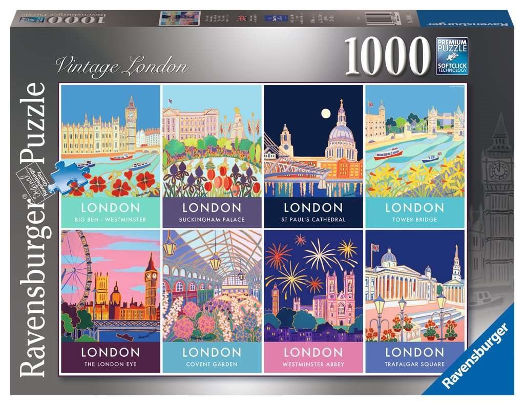 Londoni Képeslapok Ravensburger 1000 darabos kirakó puzzle (RA-16960 4005556169603) - puzzlegarden