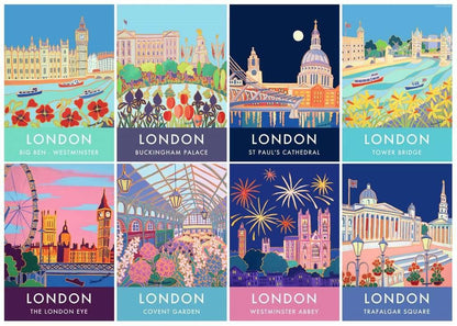 Londoni Képeslapok Ravensburger 1000 darabos kirakó puzzle (RA-16960 4005556169603) - puzzlegarden