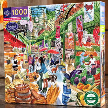 Londoni Piac Eeboo 1000 darabos kirakó puzzle (EB - PZTLNM 689196521355) - puzzlegarden