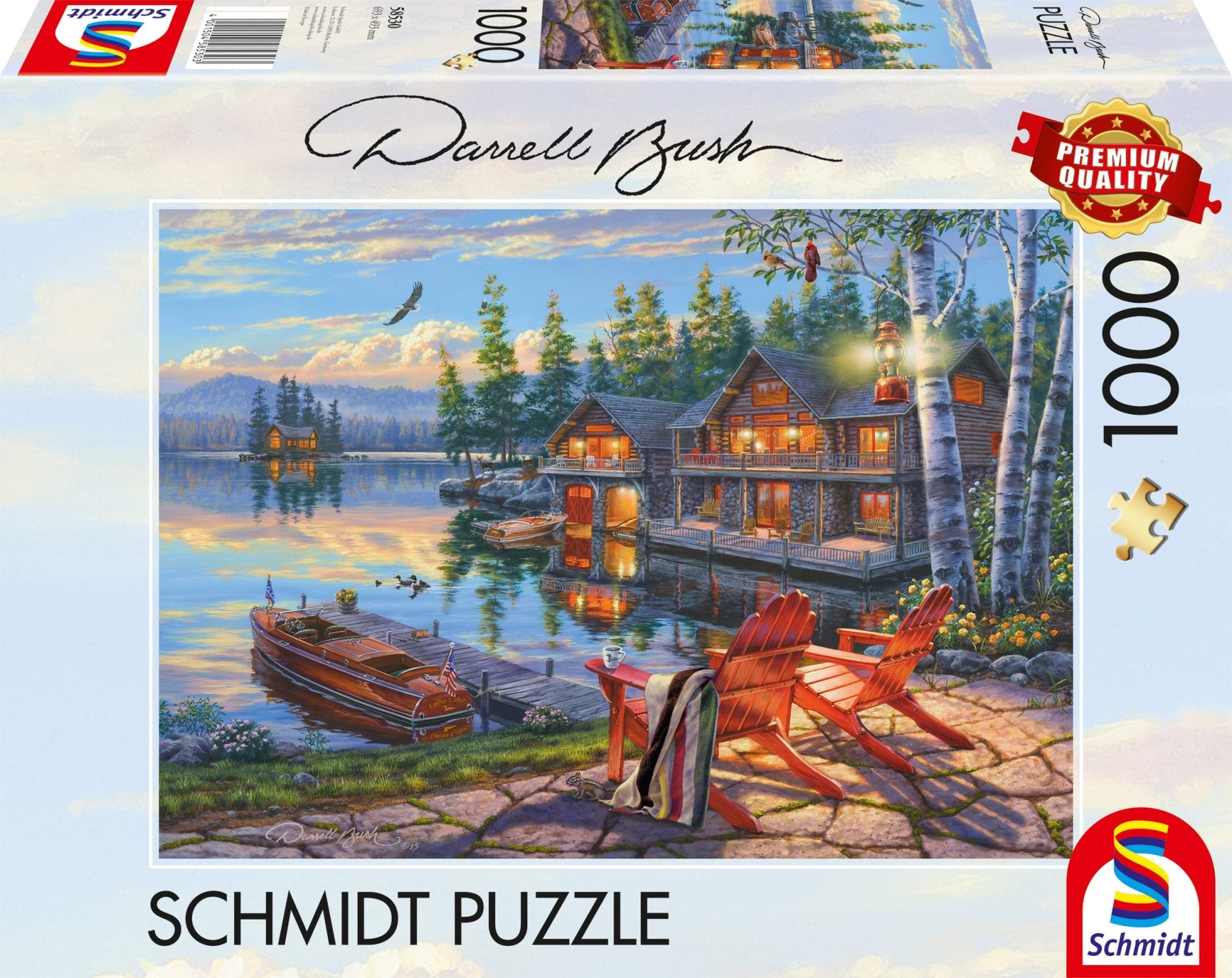 Loon Lake partjánál, New York Schmidt 1000 darabos kirakó puzzle (SCH-58530 4001504585303) - puzzlegarden