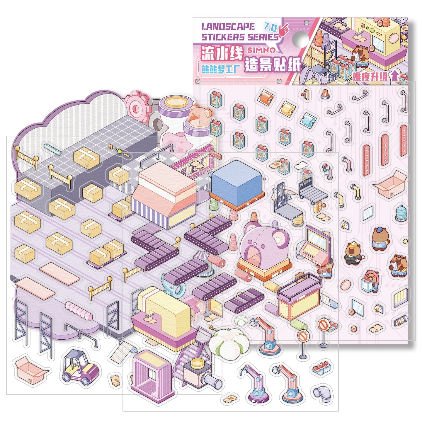 Maciálom - gyár - matricajelenet Simno 1 darabos kirakó puzzle (SN-6941776325215) - puzzlegarden