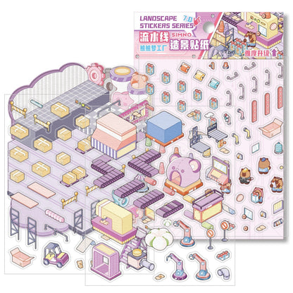 Maciálom - gyár - matricajelenet Simno 1 darabos kirakó puzzle (SN-6941776325215) - puzzlegarden