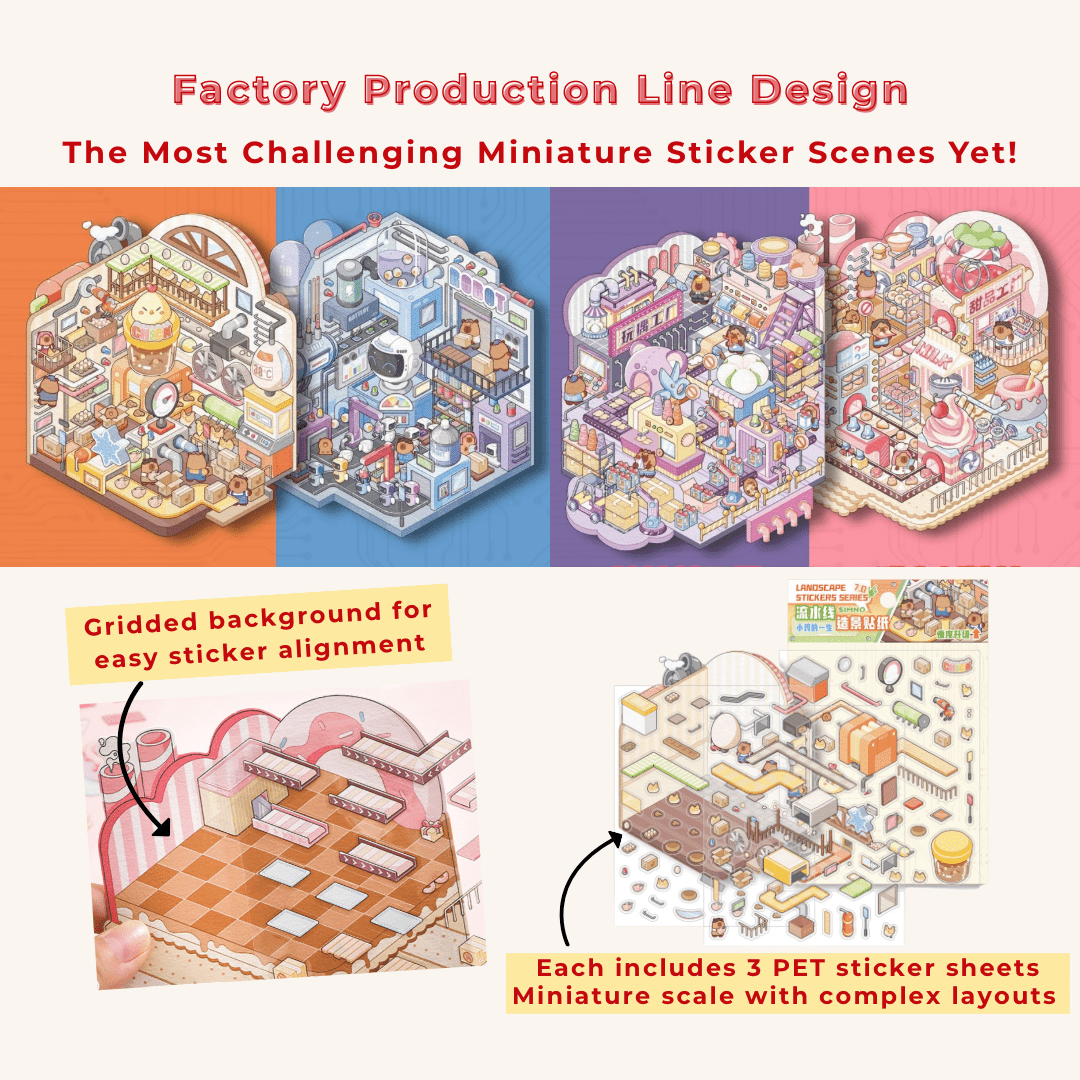 Maciálom - gyár - matricajelenet Simno 1 darabos kirakó puzzle (SN-6941776325215) - puzzlegarden