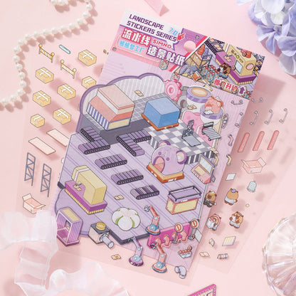 Maciálom - gyár - matricajelenet Simno 1 darabos kirakó puzzle (SN-6941776325215) - puzzlegarden