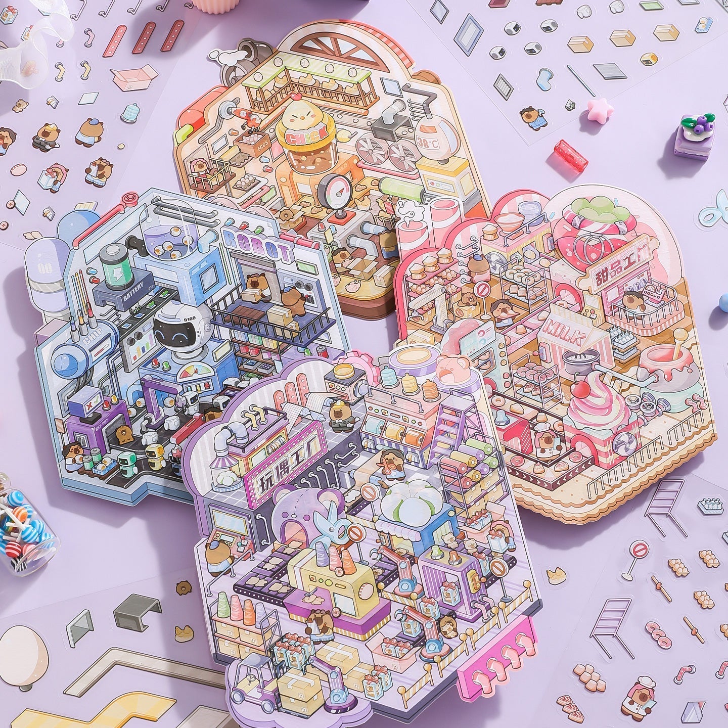 Maciálom - gyár - matricajelenet Simno 1 darabos kirakó puzzle (SN-6941776325215) - puzzlegarden