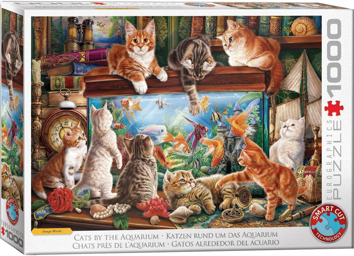 Macskák az akváriumnál Eurographics 1000 darabos kirakó puzzle (EUR-6000-6138) - puzzlegarden