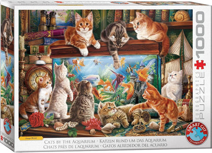 Macskák az akváriumnál Eurographics 1000 darabos kirakó puzzle (EUR-6000-6138) - puzzlegarden