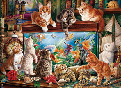 Macskák az akváriumnál Eurographics 1000 darabos kirakó puzzle (EUR-6000-6138) - puzzlegarden