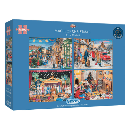 A karácsony varázsa - 4x500 Gibsons 500 darabos kirakó puzzle (G - G5046) - puzzlegarden