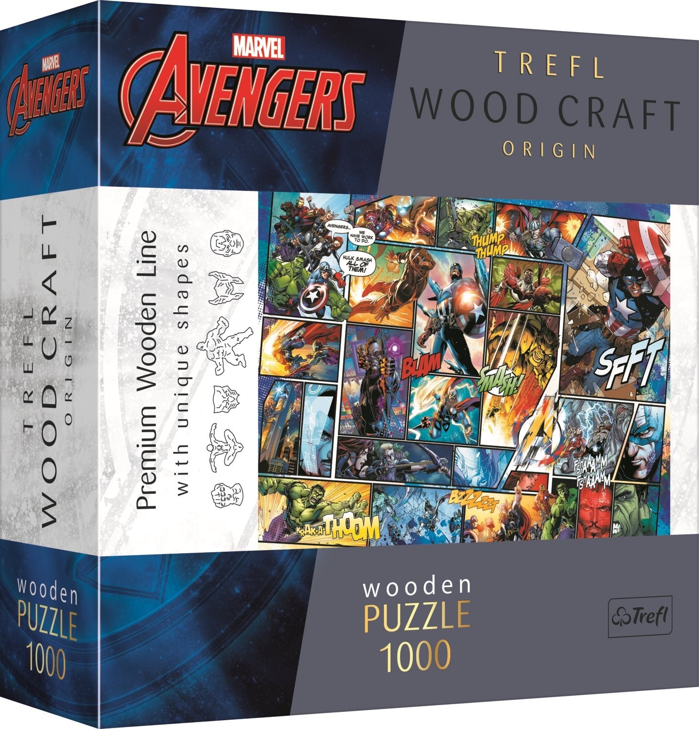 Marvel Képregények - FA kirakó Trefl Wood Craft 1000 darabos kirakó puzzle (TR-20165 5900511201659) - puzzlegarden