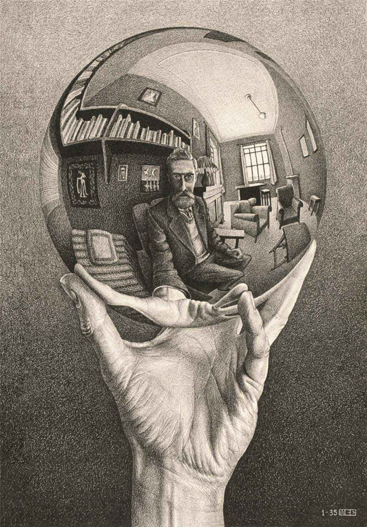 M.C.Escher - Hand With Reflecting Sphere Clementoni 1000 darabos kirakó puzzle (CL-39753 8005125397532) - puzzlegarden