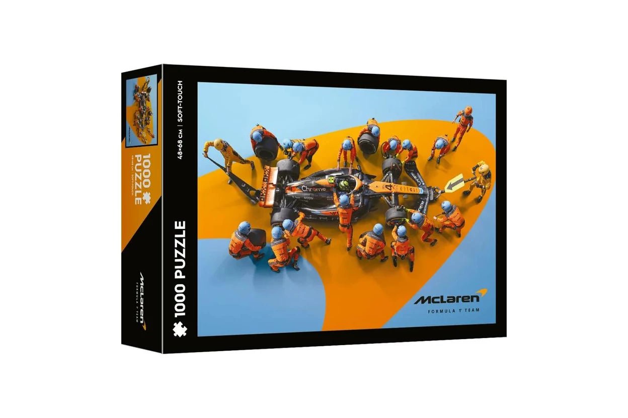 McLaren Formula 1 Team – 1,80 – világrekord: a leggyorsabb kerékcsere Trefl 1000 darabos kirakó puzzle (TR-F1-1005255) - puzzlegarden