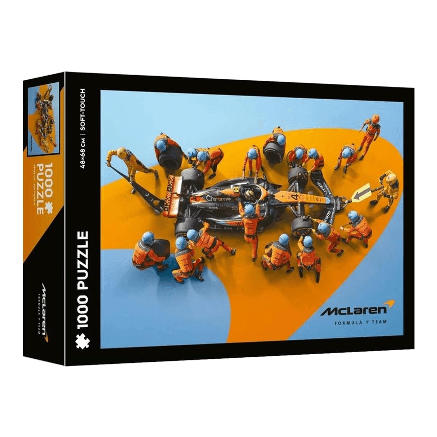 McLaren Formula 1 Team – 1,80 – világrekord: a leggyorsabb kerékcsere Trefl 1000 darabos kirakó puzzle (TR-F1-1005255) - puzzlegarden