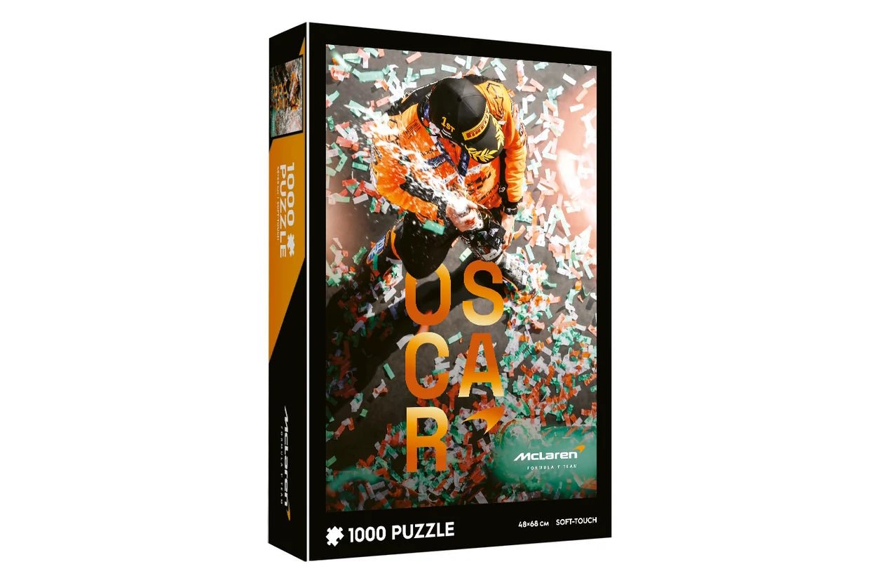McLaren Formula 1 Team – Oscar Piastri – első nagydíjgyőzelem Trefl 1000 darabos kirakó puzzle (TR-F1-1005256) - puzzlegarden