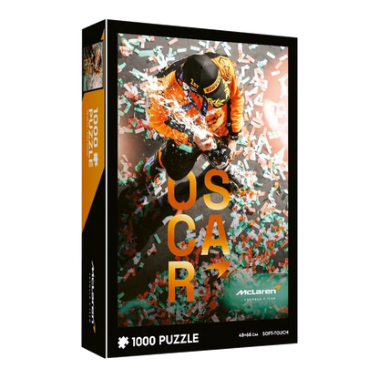 McLaren Formula 1 Team – Oscar Piastri – első nagydíjgyőzelem Trefl 1000 darabos kirakó puzzle (TR-F1-1005256) - puzzlegarden