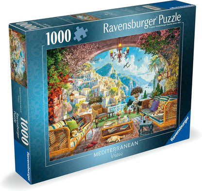 Mediterrán terasz kilátással Ravensburger 1000 darabos kirakó puzzle (RA-12001576) - puzzlegarden