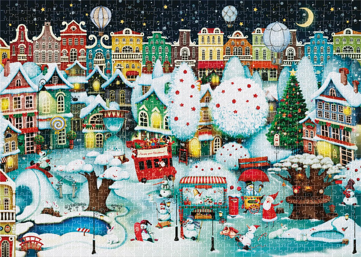 Mesebeli karácsonyi város Interdruk 1000 darabos kirakó puzzle (ID-5902277396105) - puzzlegarden