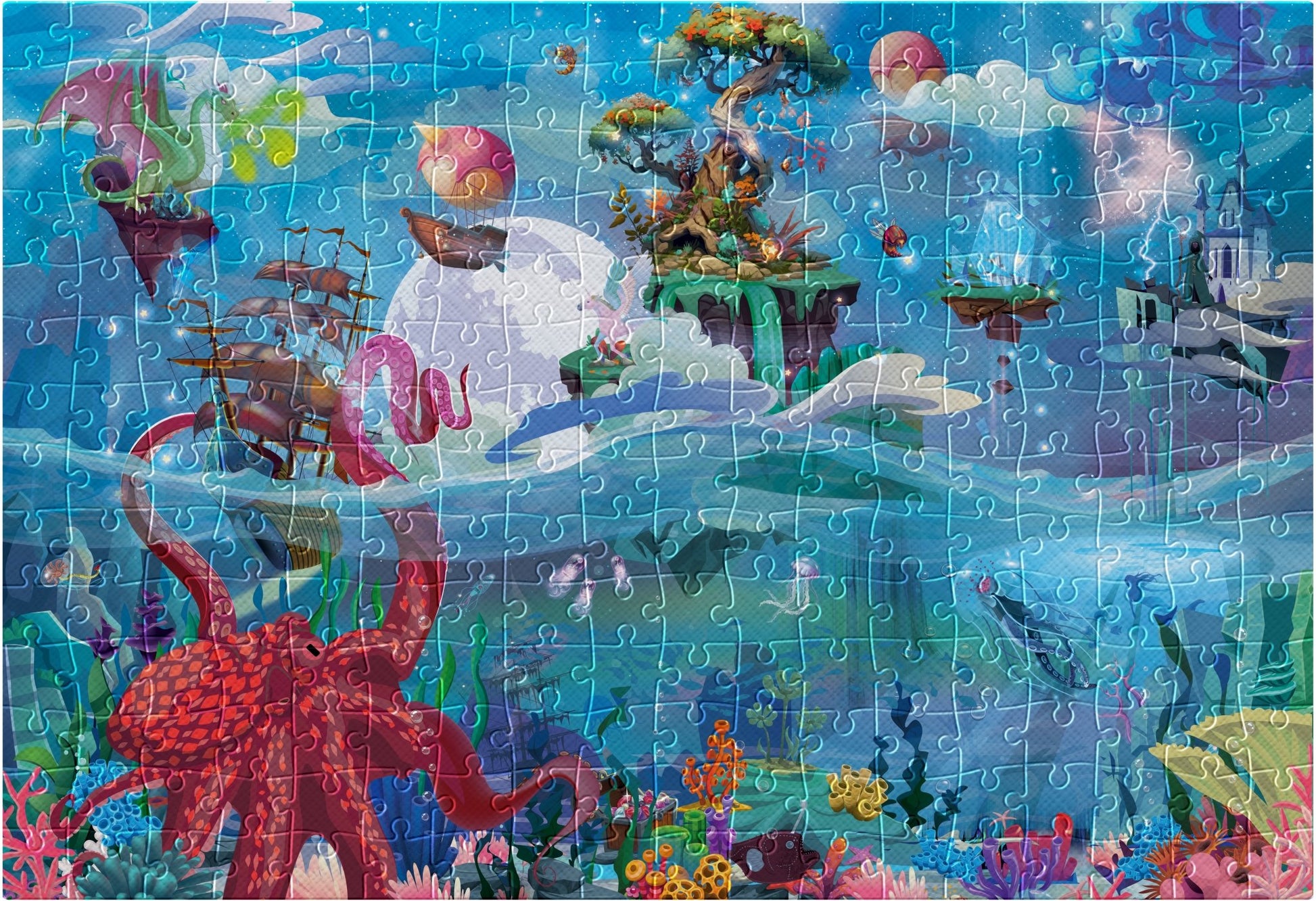 Metálfényű fantázia – Csodaország Interdruk 500 darabos kirakó puzzle (ID-PUZ500MFW) - puzzlegarden