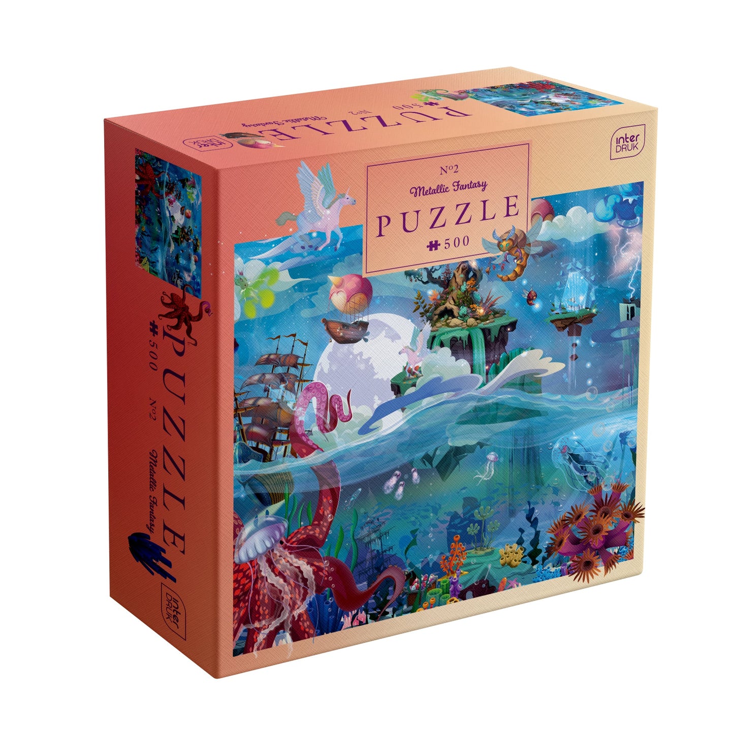 Metálfényű fantázia – Csodaország Interdruk 500 darabos kirakó puzzle (ID-PUZ500MFW) - puzzlegarden