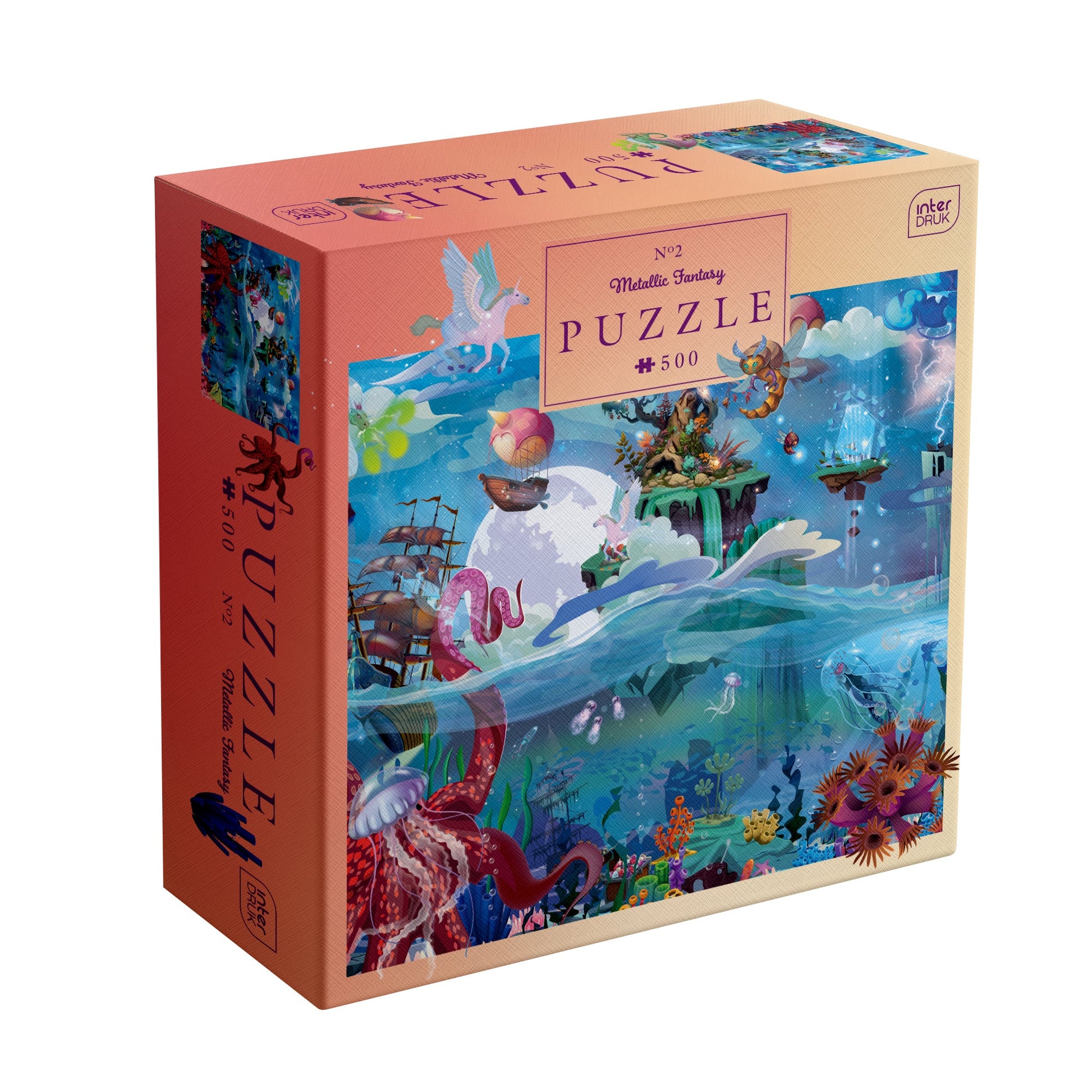 Metálfényű fantázia – Csodaország Interdruk 500 darabos kirakó puzzle (ID-PUZ500MFW) - puzzlegarden