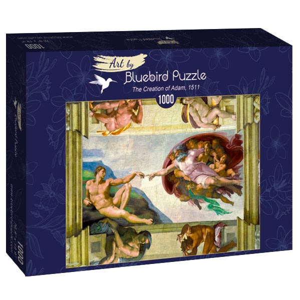 Michelangelo - Ádám Teremtése Bluebird 1000 darabos kirakó puzzle (BB-60053 3663384600531) - puzzlegarden