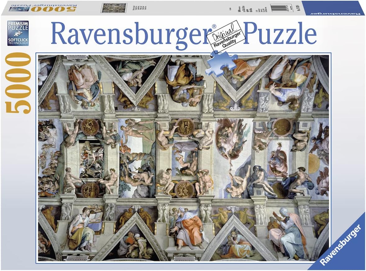 Michelangelo - Sixtus-kápolna mennyezetfreskója Ravensburger 5000 darabos kirakó puzzle (RA-17429 4005556174294) - puzzlegarden