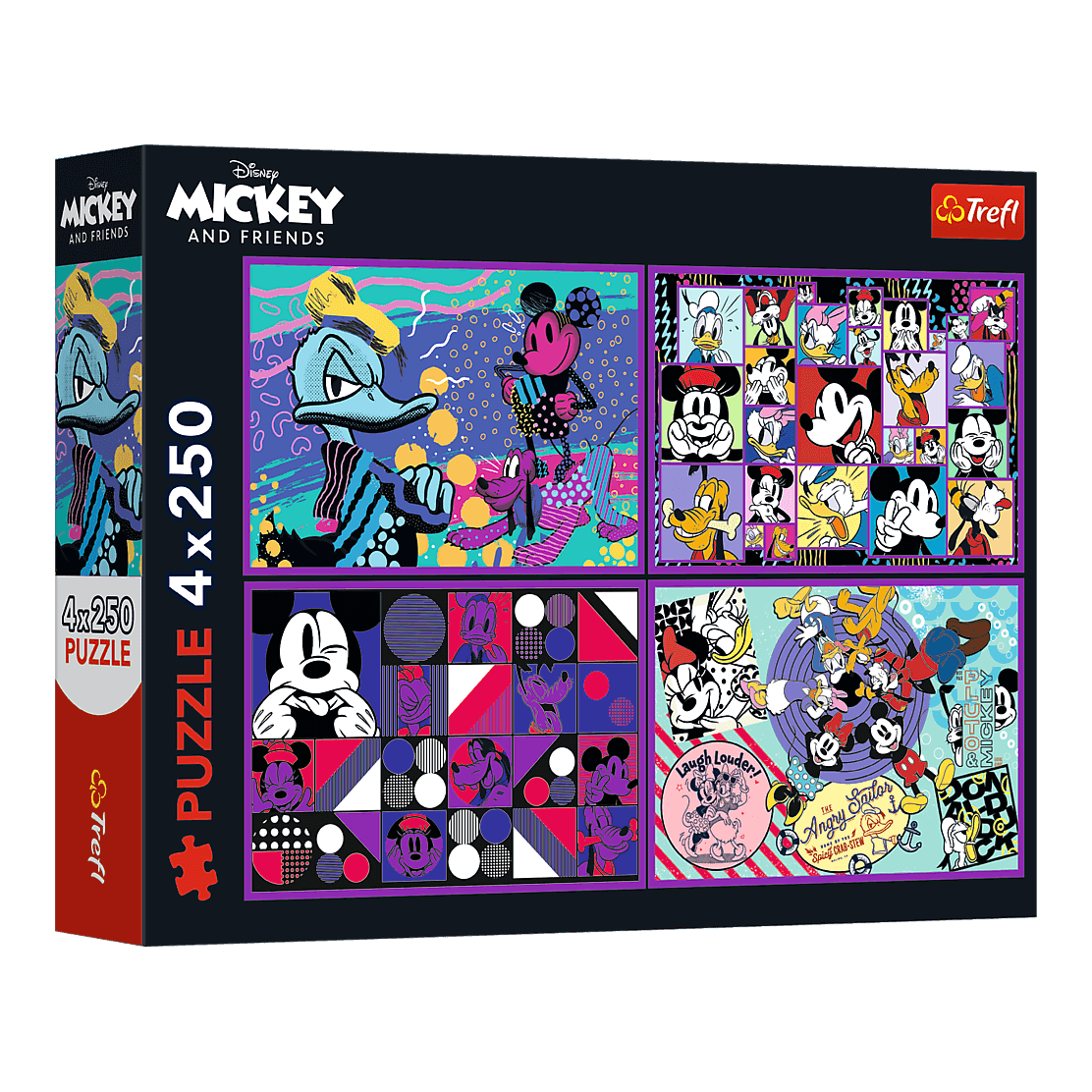 Mickey egér kalandjai – 4x250 Trefl 250 darabos kirakó puzzle (TR-13308) - puzzlegarden