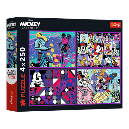 Mickey egér kalandjai – 4x250 Trefl 250 darabos kirakó puzzle (TR-13308) - puzzlegarden