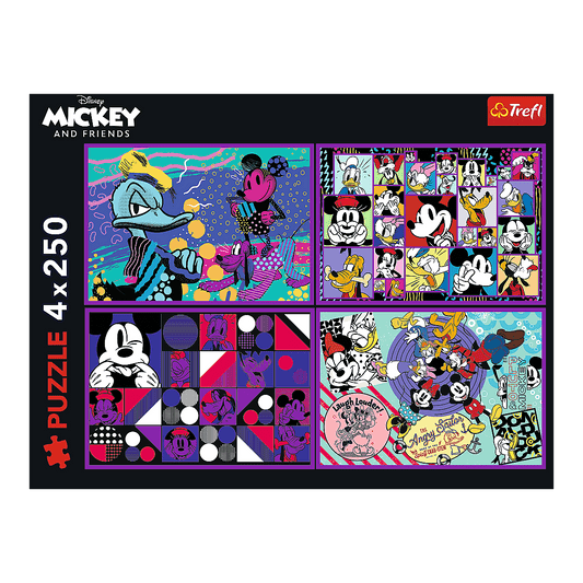 Mickey egér kalandjai – 4x250 Trefl 250 darabos kirakó puzzle (TR-13308) - puzzlegarden