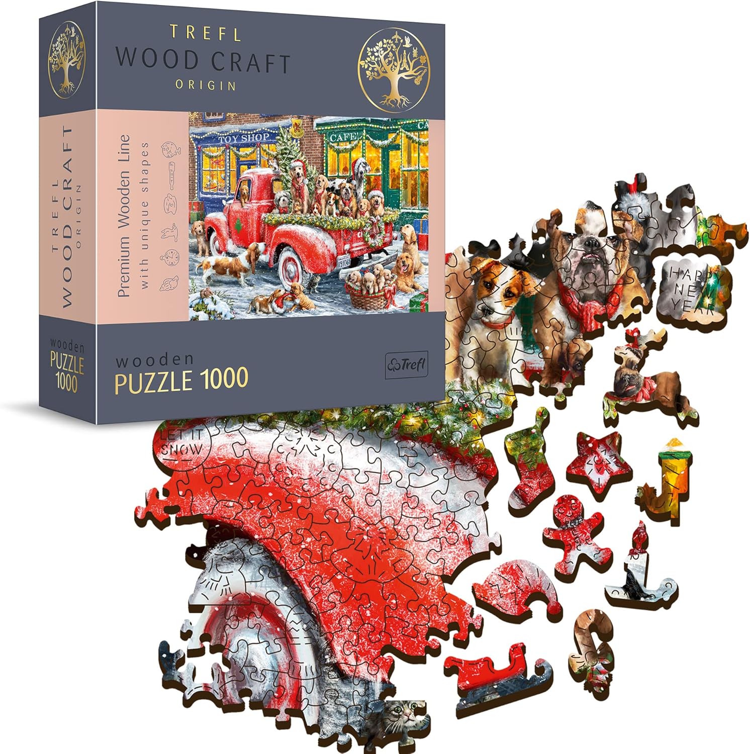 Mikulás és segítői - Fa kirakó Trefl Wood Craft 1000 darabos kirakó puzzle (TR - 20170 5900511201703) - puzzlegarden