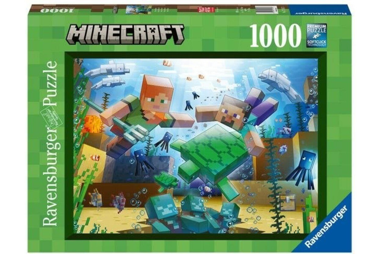 Minecraft - Vízi világ Ravensburger 1000 darabos kirakó puzzle (RA-17187 4005556171873) - puzzlegarden