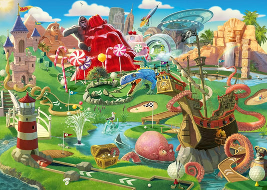 Mini Golf Pálya - XXL Ravensburger 500 darabos kirakó puzzle (RA - 12001002 4005555010029) - puzzlegarden